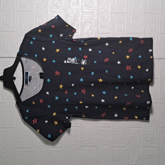 Karen Scott Short Sleeve Star Power Top Medium - Picture 2 of 7